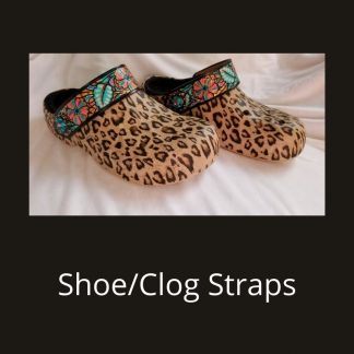 Painted Leather Shoe/Clog Straps