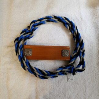 royal blue and black stock show halter for cattle